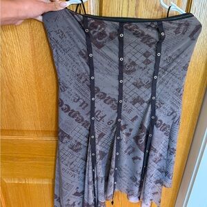 Strapless UO Newspaper A Line Dress